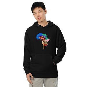 Zen & Paper Girl Africa On the Brain Genderless Mid-Weight Hoodie