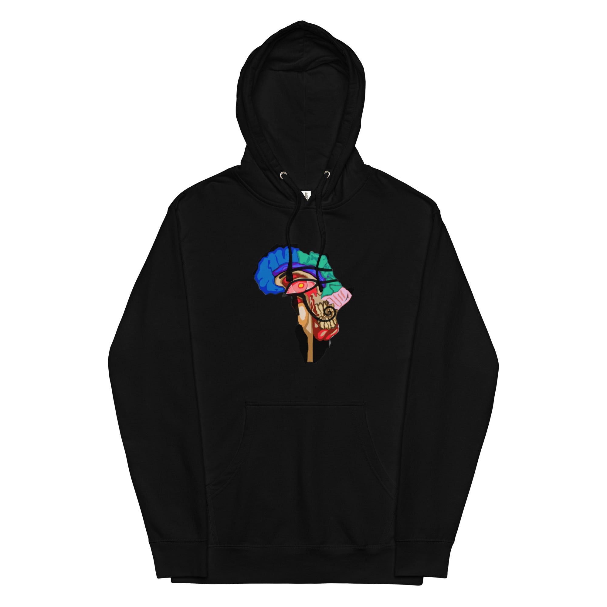 Zen & Paper Girl Africa On the Brain Genderless Mid-Weight Hoodie