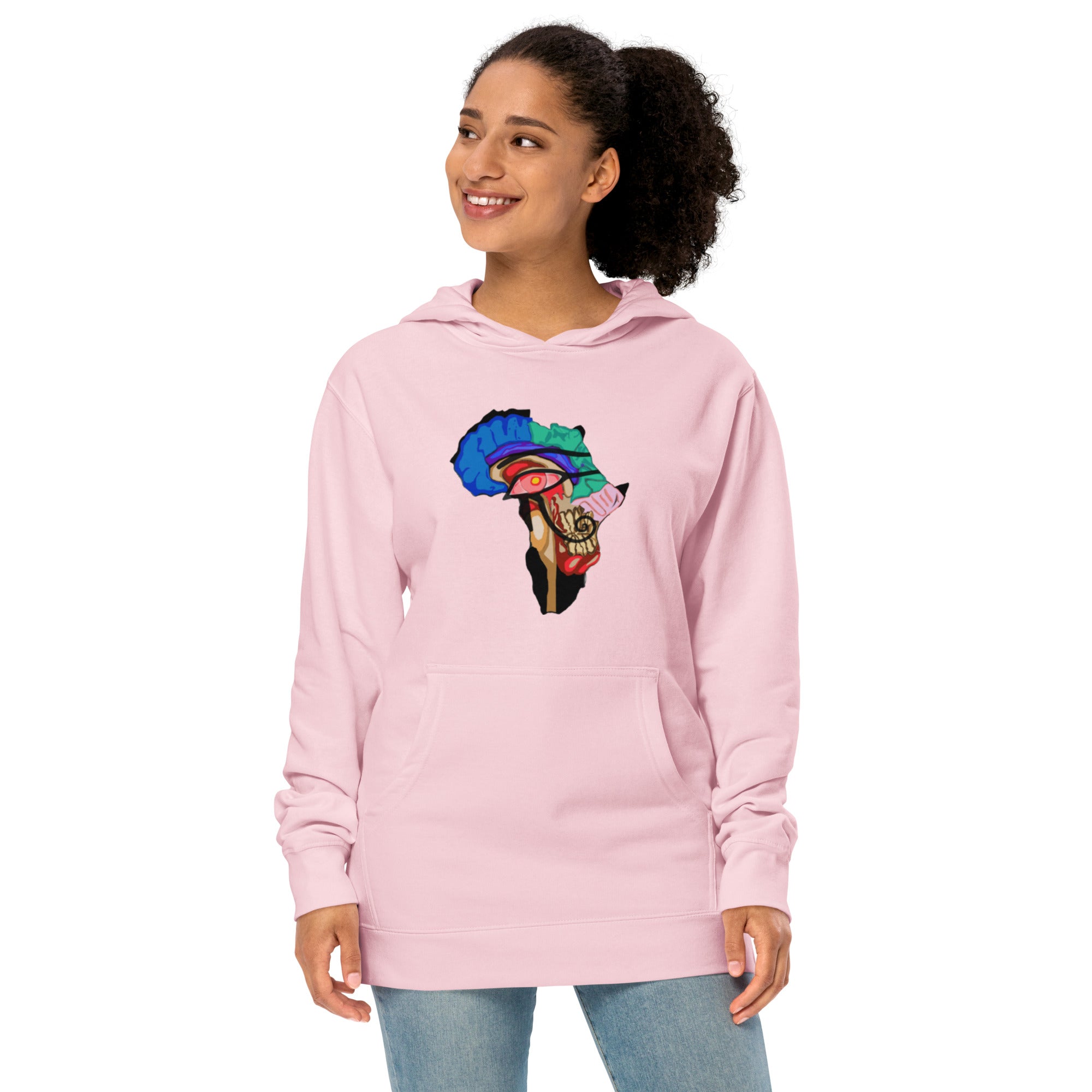 Zen & Paper Girl Africa On the Brain Genderless Mid-Weight Hoodie