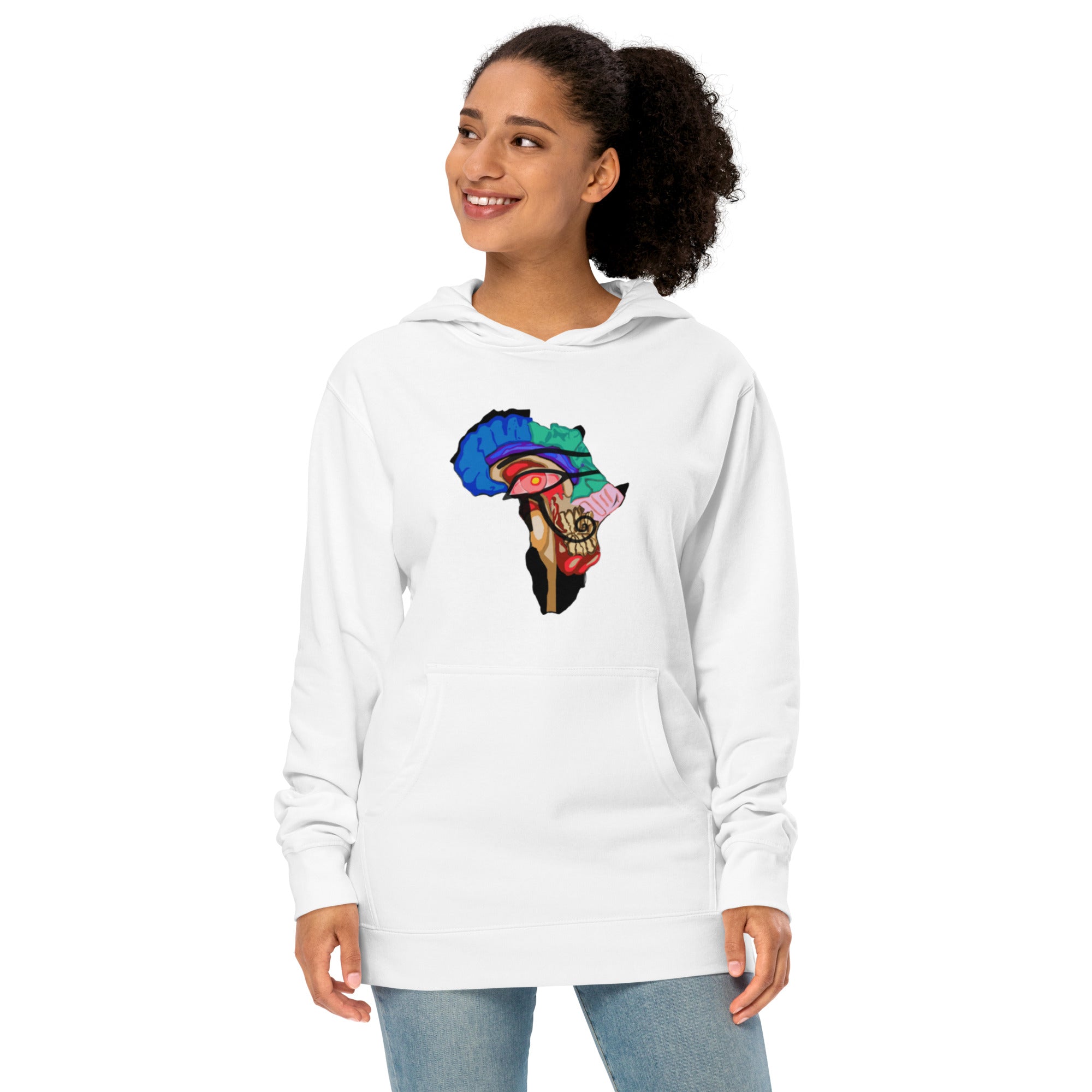 Zen & Paper Girl Africa On the Brain Genderless Mid-Weight Hoodie