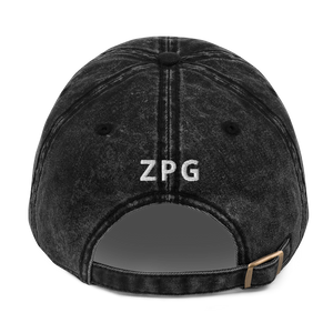 ZPG Light Vintage Black Cotton Twill Cap