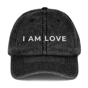 ZPG Love Vintage Black Cotton Twill Cap