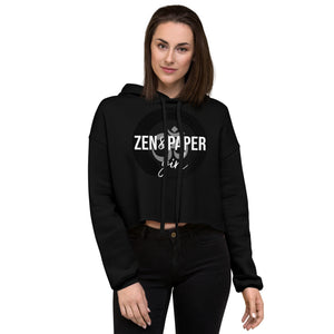 Zen & Paper Girl Logo Crop Hoodie