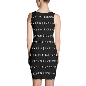 I'm Expensive Multi-Print Dress - Black